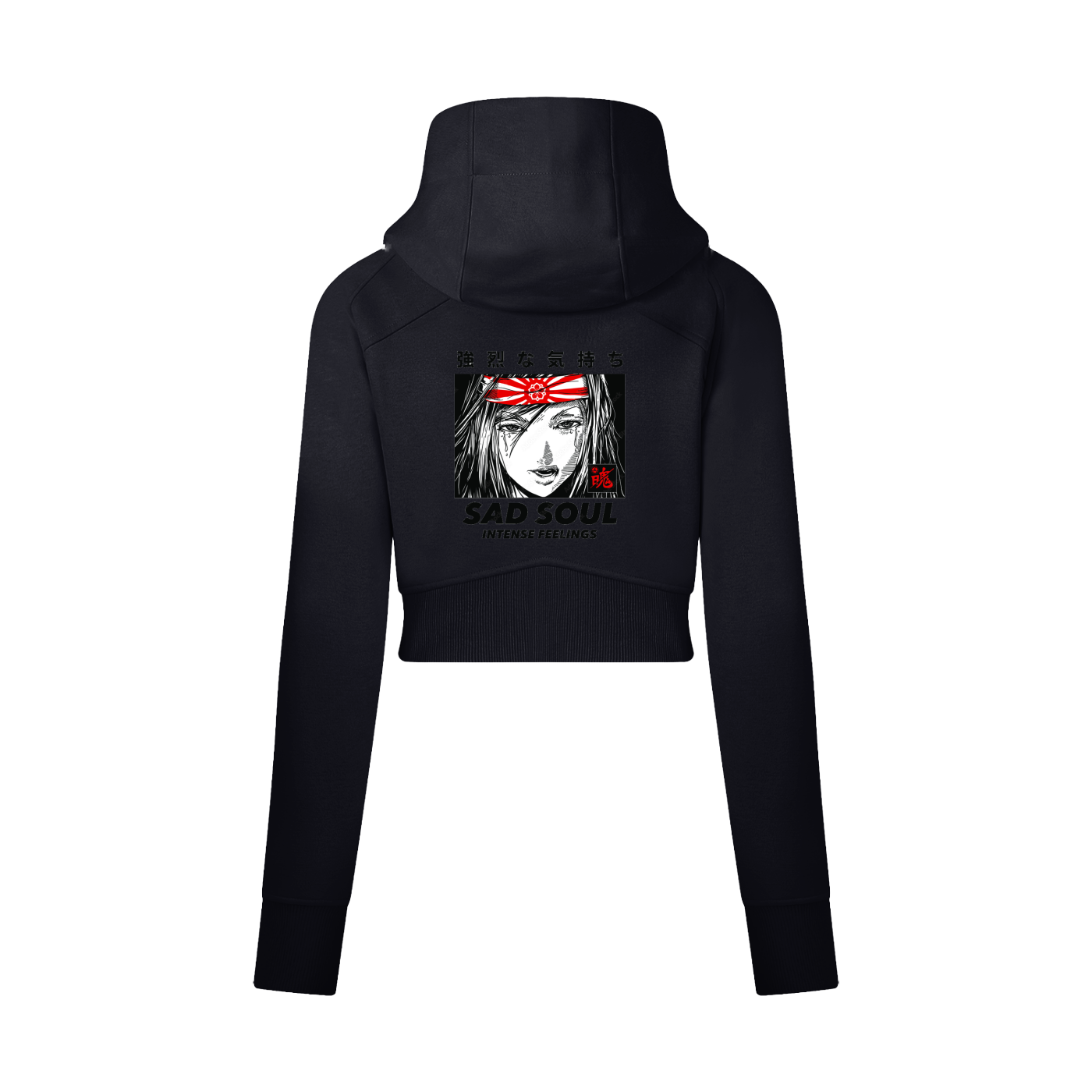 Cropped Zip-Through Hoodie