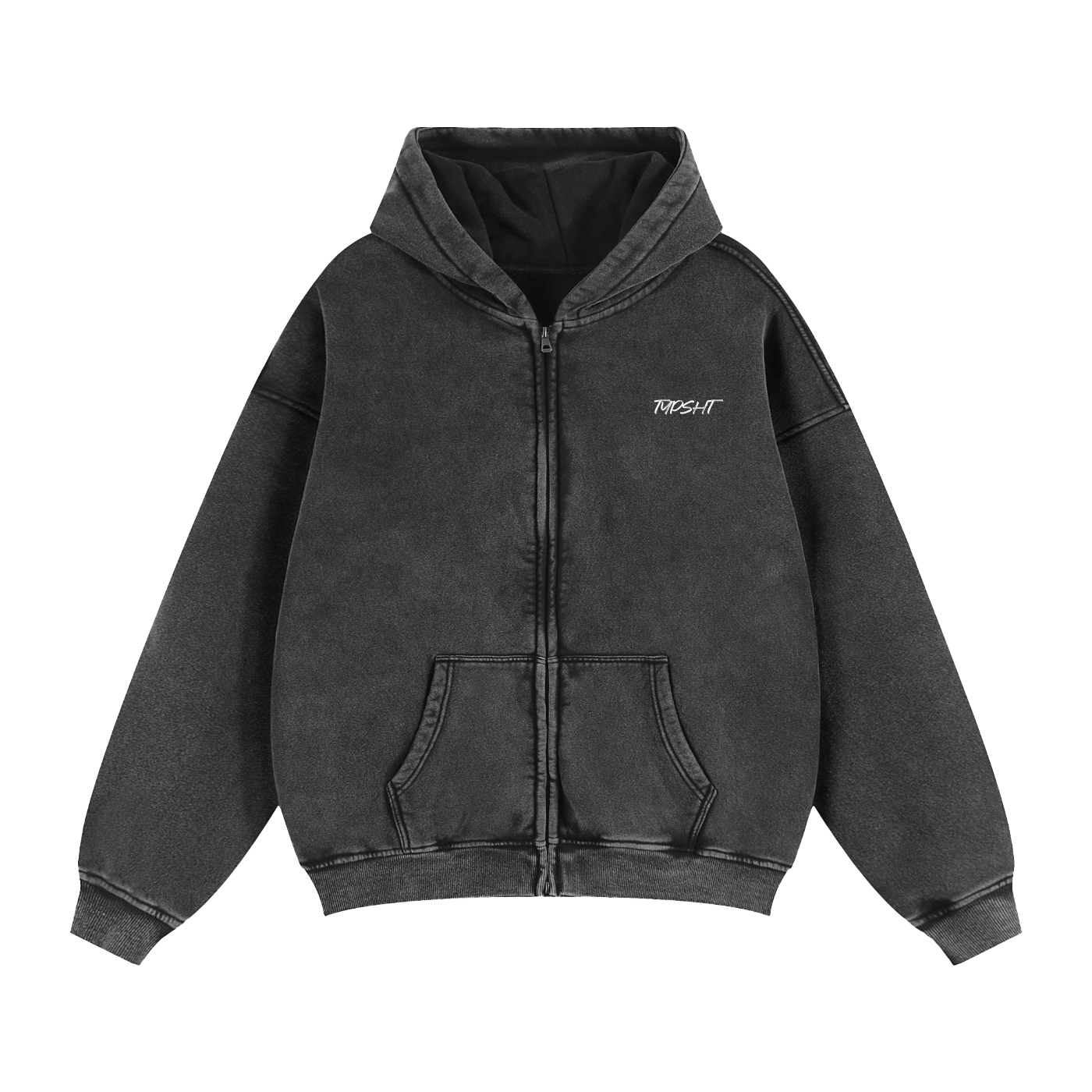 Zip-Through Boxy Hoodie