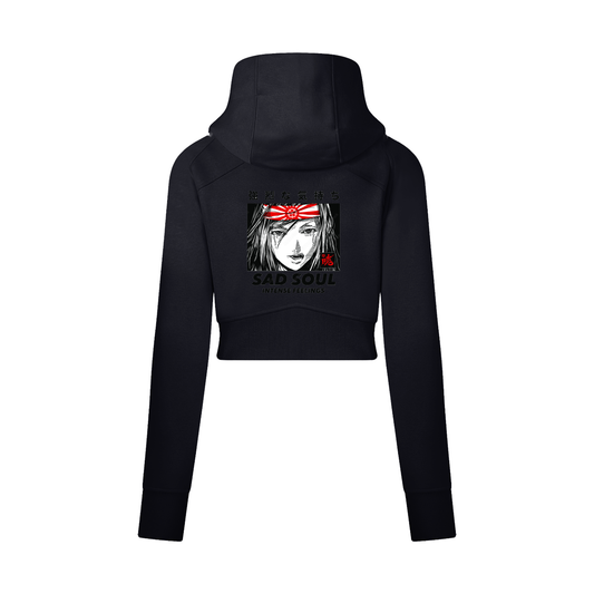 Cropped Zip-Through Hoodie