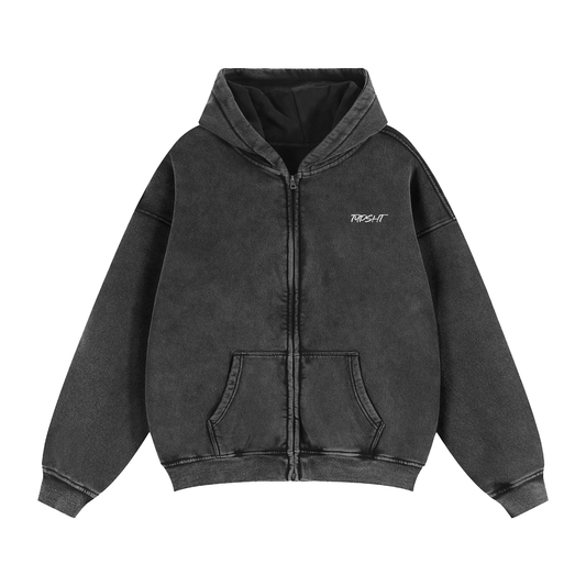 Zip-Through Boxy Hoodie